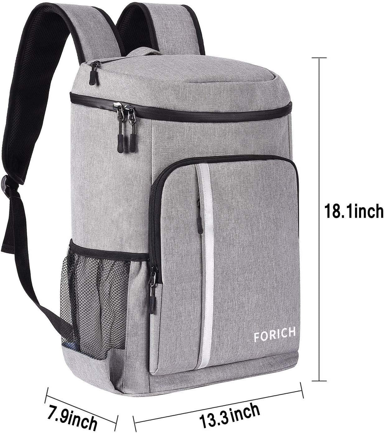 Insulated Waterproof Backpack Cooler - Lightweight Leakproof Bag for Work, Lunch, Picnics, Camping, and Hiking, Holds 30 Cans